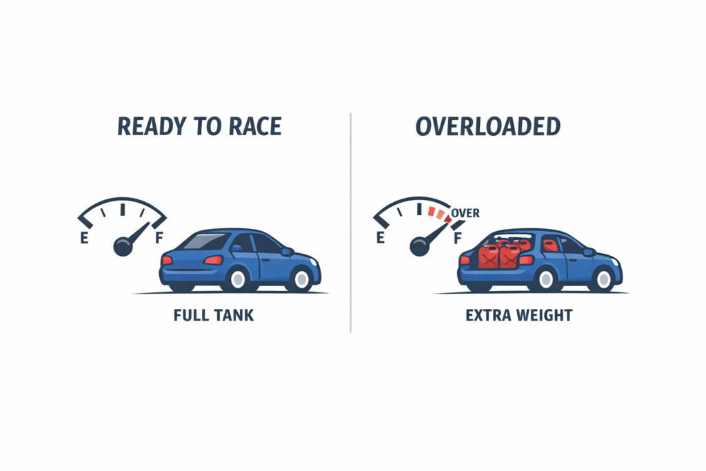 Comparison of car readiness and overload